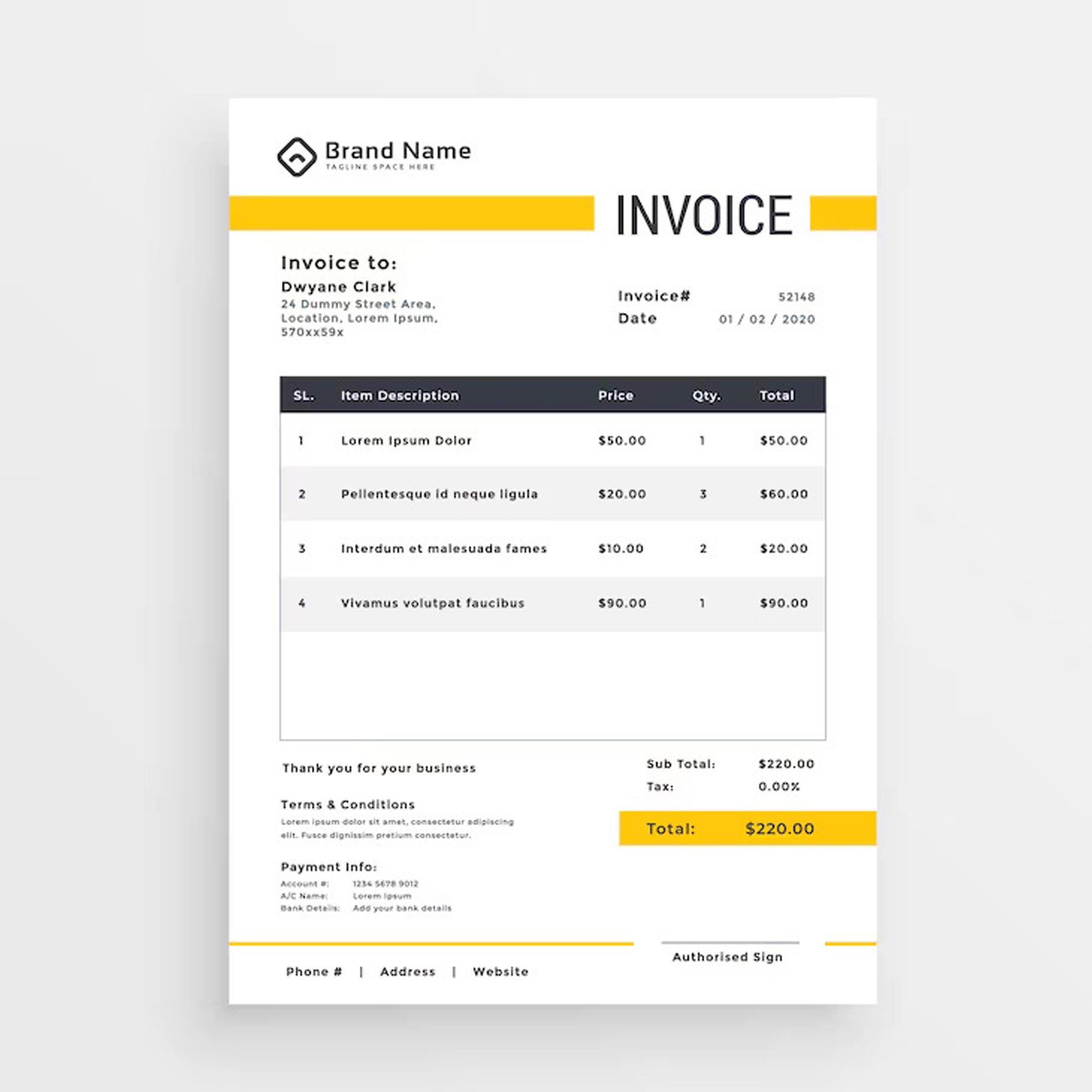 INVOICE
