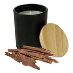Arabian Oud Scented Candles in a Glass Bottle With Bamboo Lid