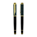 Arabic Traditional Bisht Design Metal Pens  Glossy Black with Gold Outline