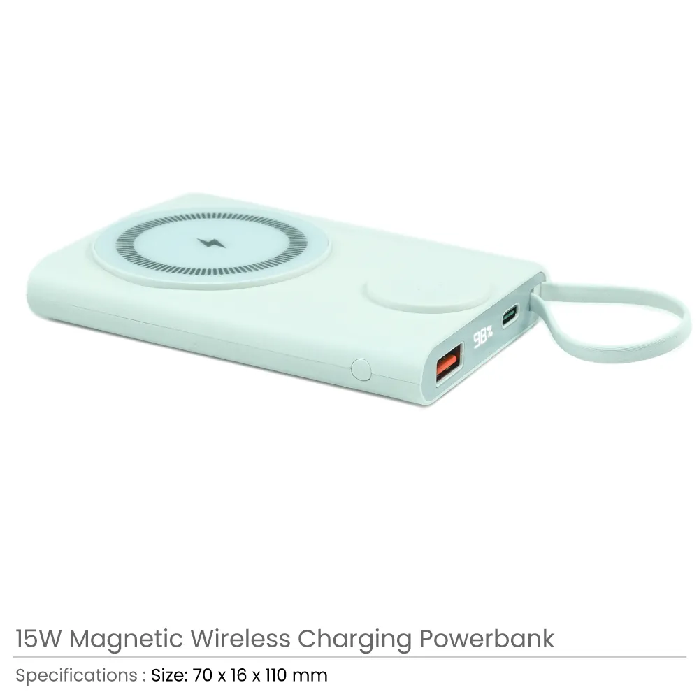 10,000 mAh Magnetic Wireless  Powerbank with iWatch charge
