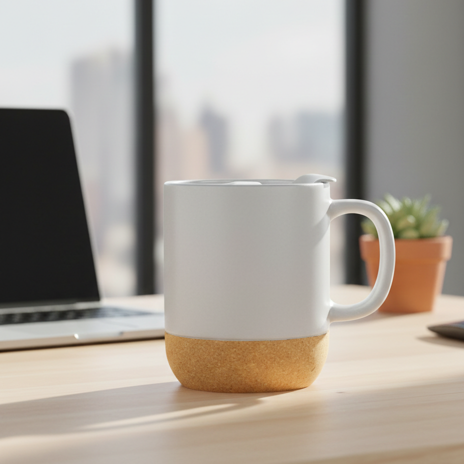 Ceramic Mug with Cork Bottom