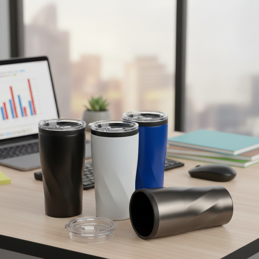 Double Wall SS Tumblers with Transparent Lid