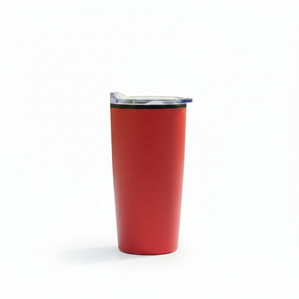 2 Double-Wall Travel Mugs with Clear Lid
