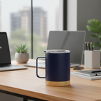 Bamboo Base Stainless Steel Mug