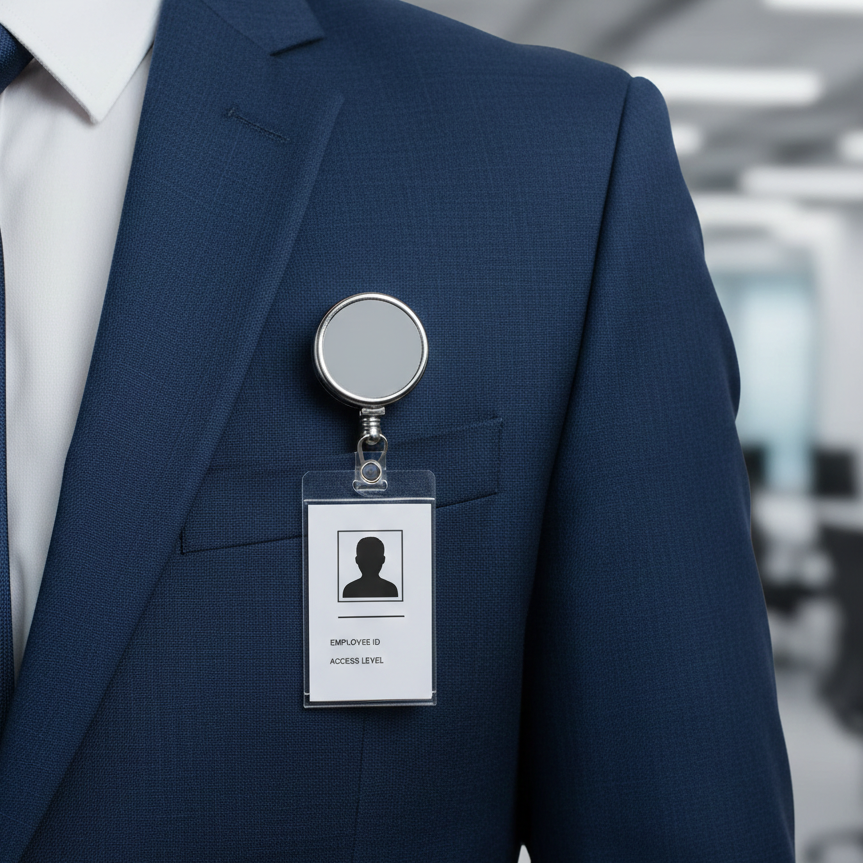 Round Metal Reel Badges for ID Cards