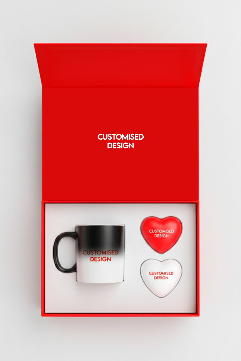 Magic Color Changing Mug & Heart Shaped Anti-Stress Balls
