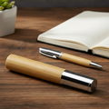 Metal and Bamboo Pens with Tube Box