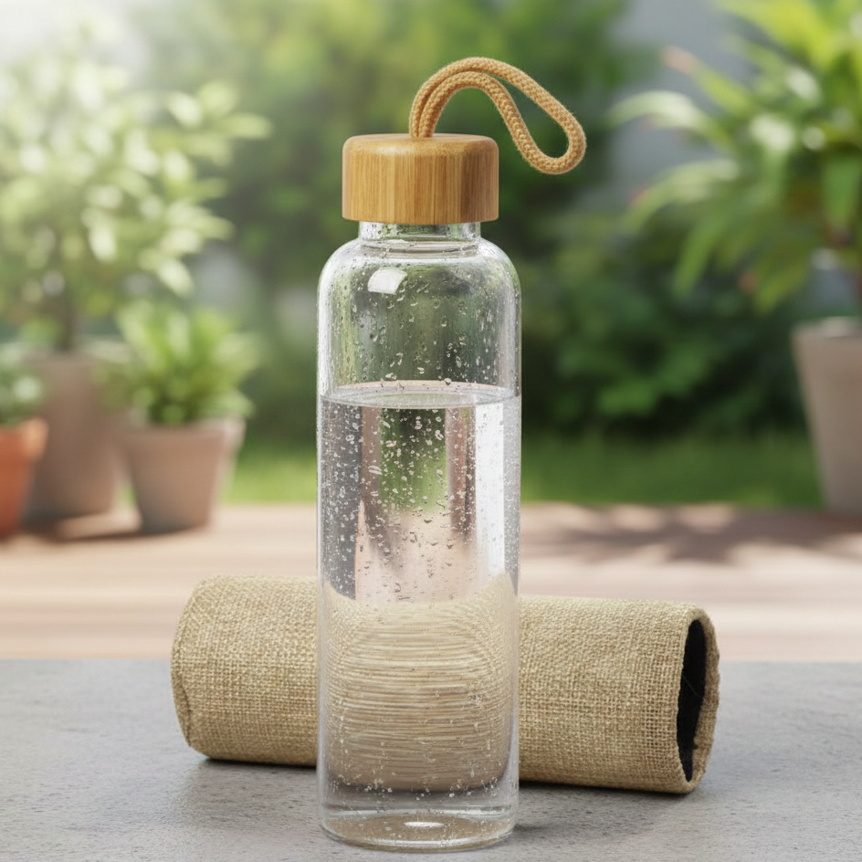 Glass Bottle with Sleeve