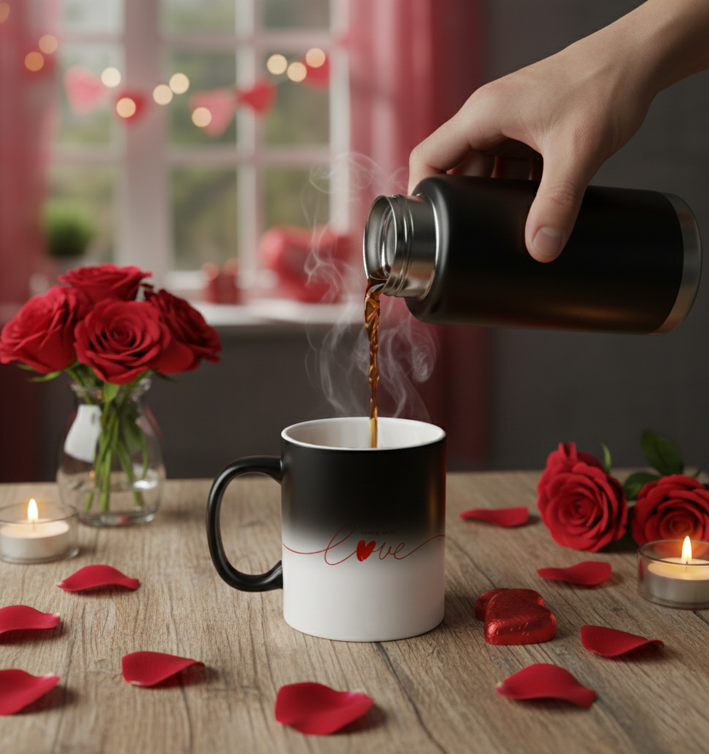 Magic Color Changing Mug & Heart Shaped Anti-Stress Balls