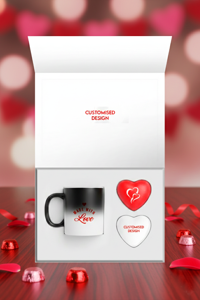 Magic Color Changing Mug & Heart Shaped Anti-Stress Balls