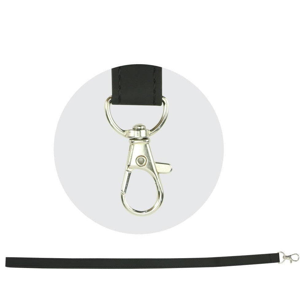 PU Leather Foldable ID Card Holder with Lace & Hook
