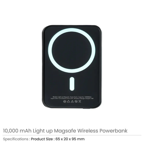 10,000mAh Light-Up MagSafe Wireless Power Bank