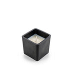 Scented Candle in Square Glass Bottle, Bamboo Lid, Oakmoss & Amber Scent