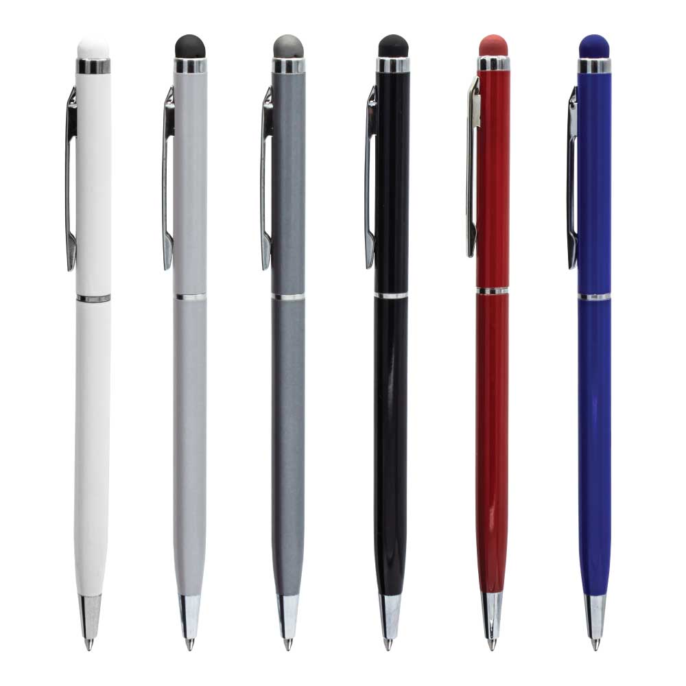 Slim Metal Pen with Stylus
