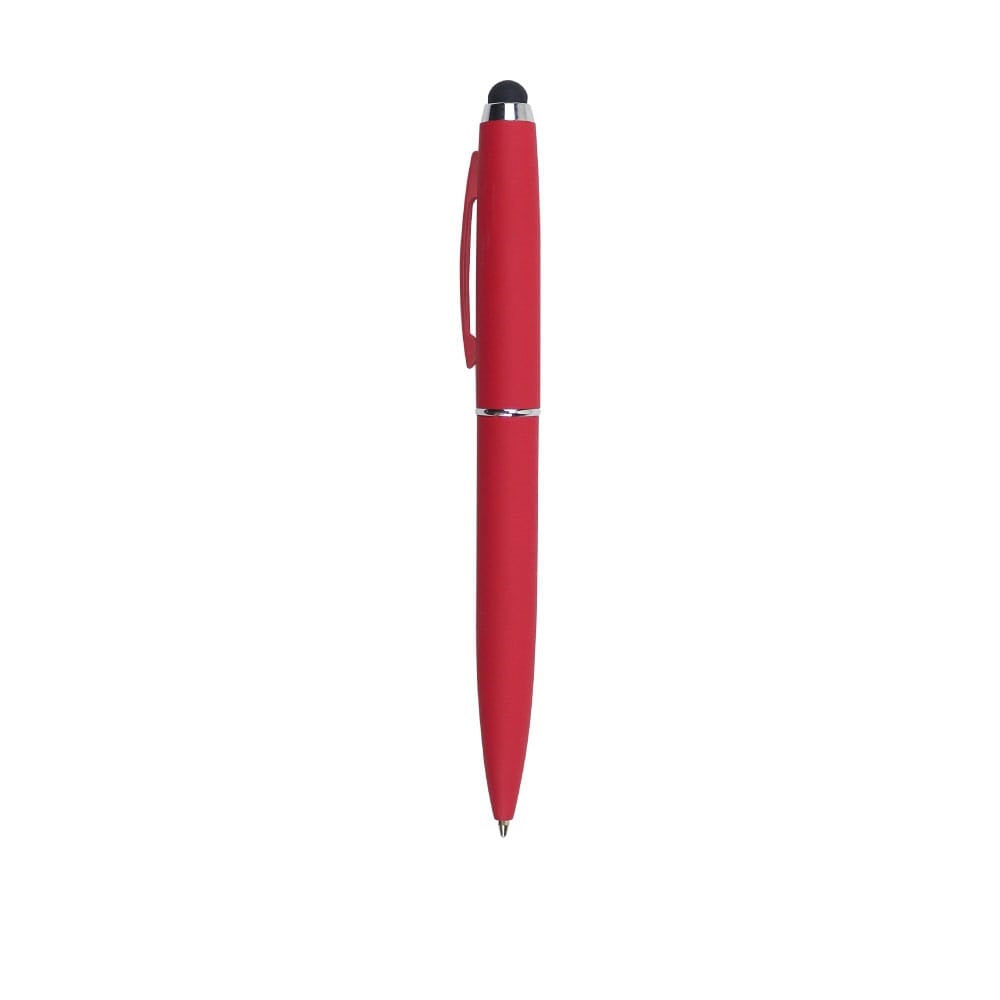 Rubberized Metal Pen with Stylus