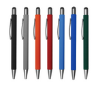 Rubberized Metal Pen with Stylus