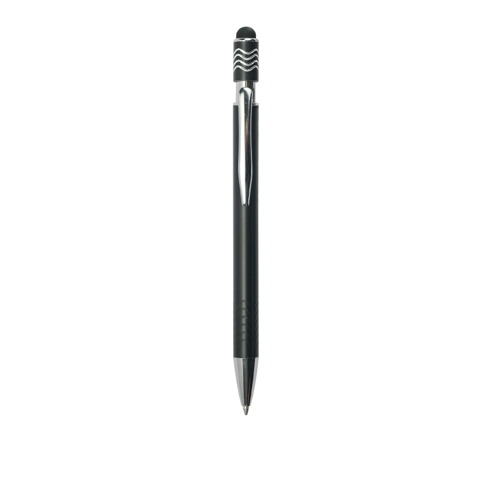 Stylus Metal Pens with Wave Design Top Spinner