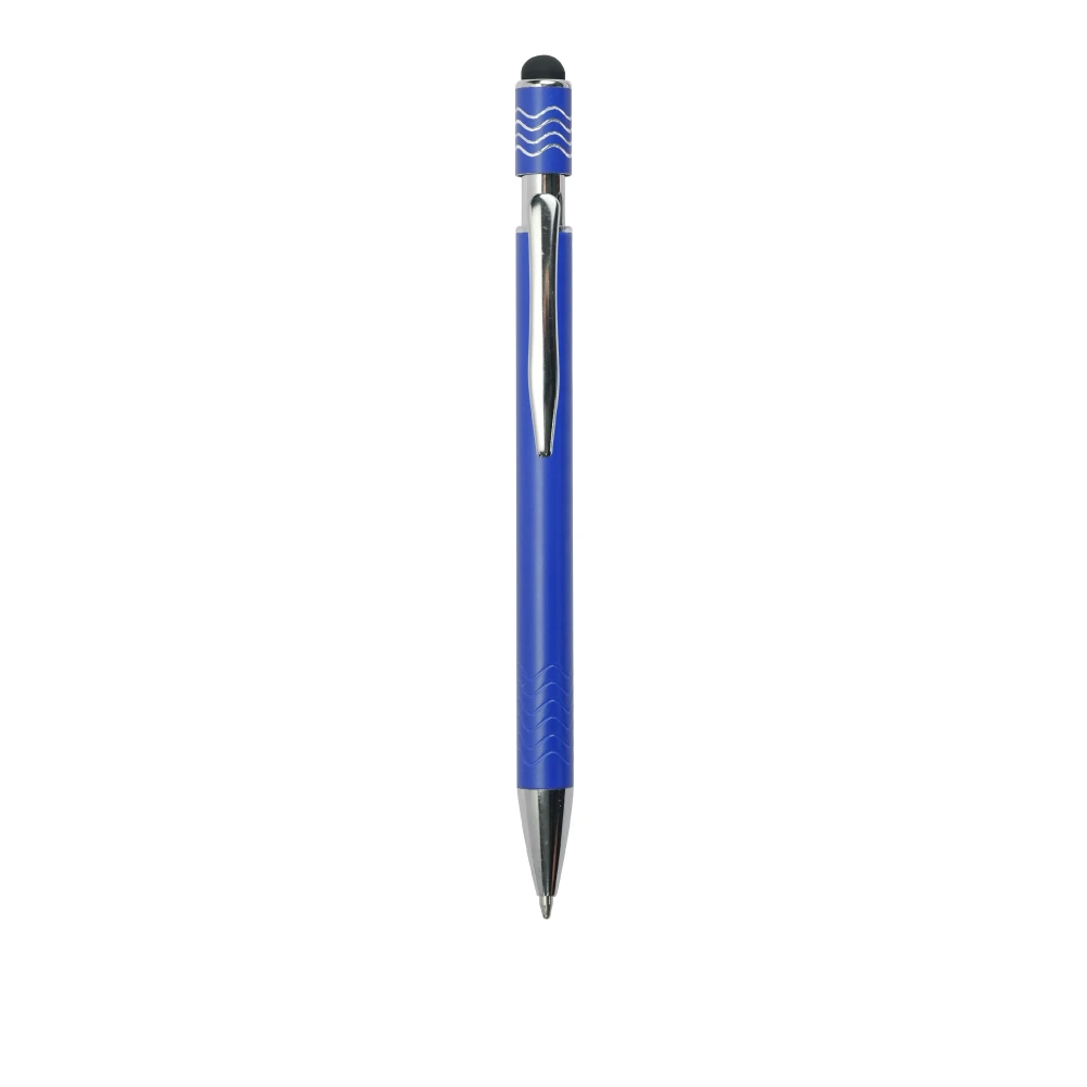 Stylus Metal Pens with Wave Design Top Spinner