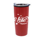 2 Double-Wall Travel Mugs with Clear Lid