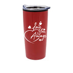 2 Double-Wall Travel Mugs with Clear Lid