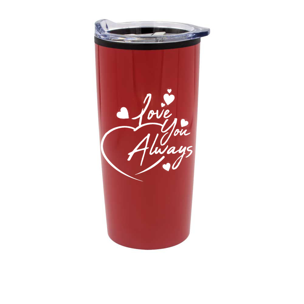 2 Double-Wall Travel Mugs with Clear Lid