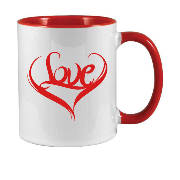 2 White Mugs and Heart-Shaped Stress Ball Set