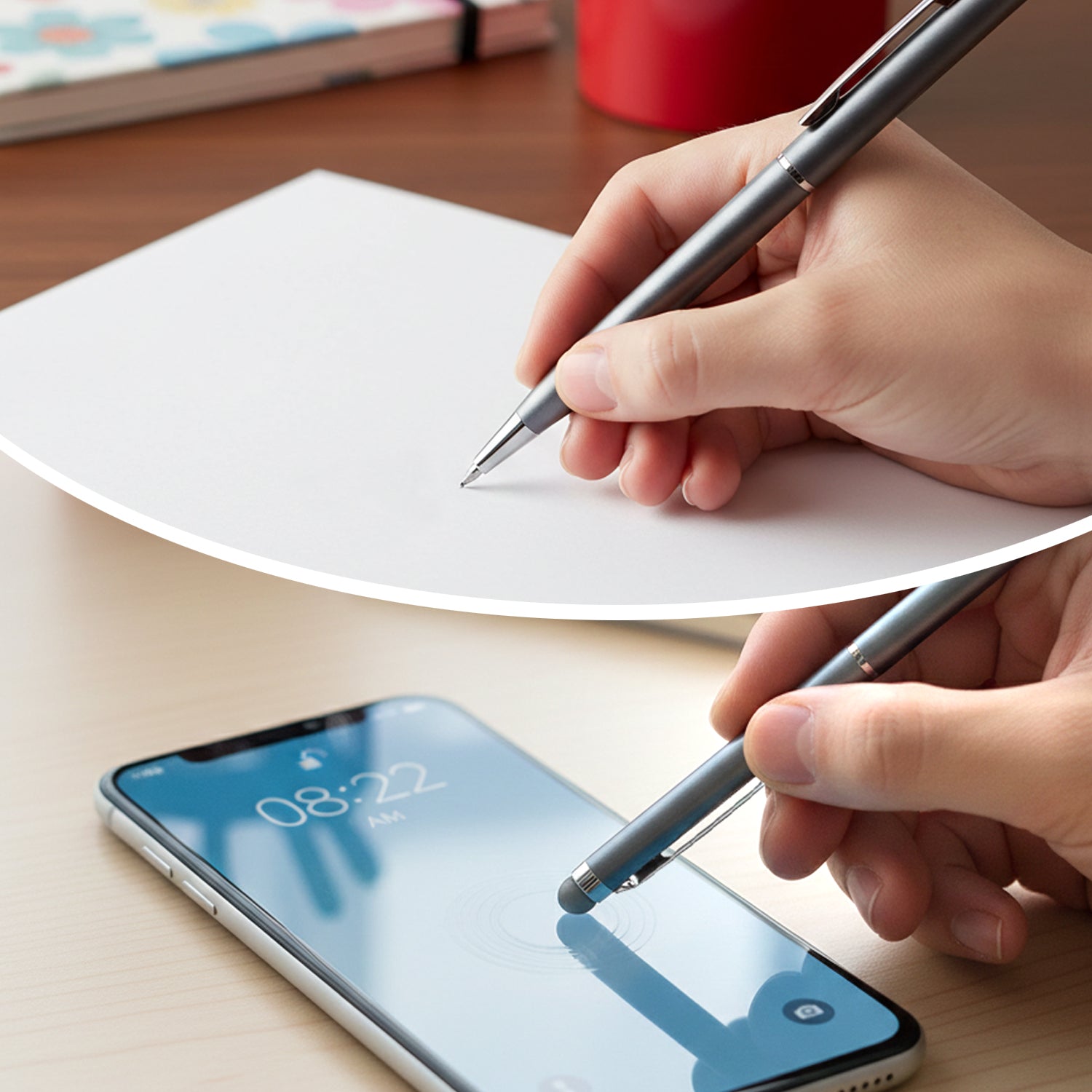 Slim Metal Pen with Stylus